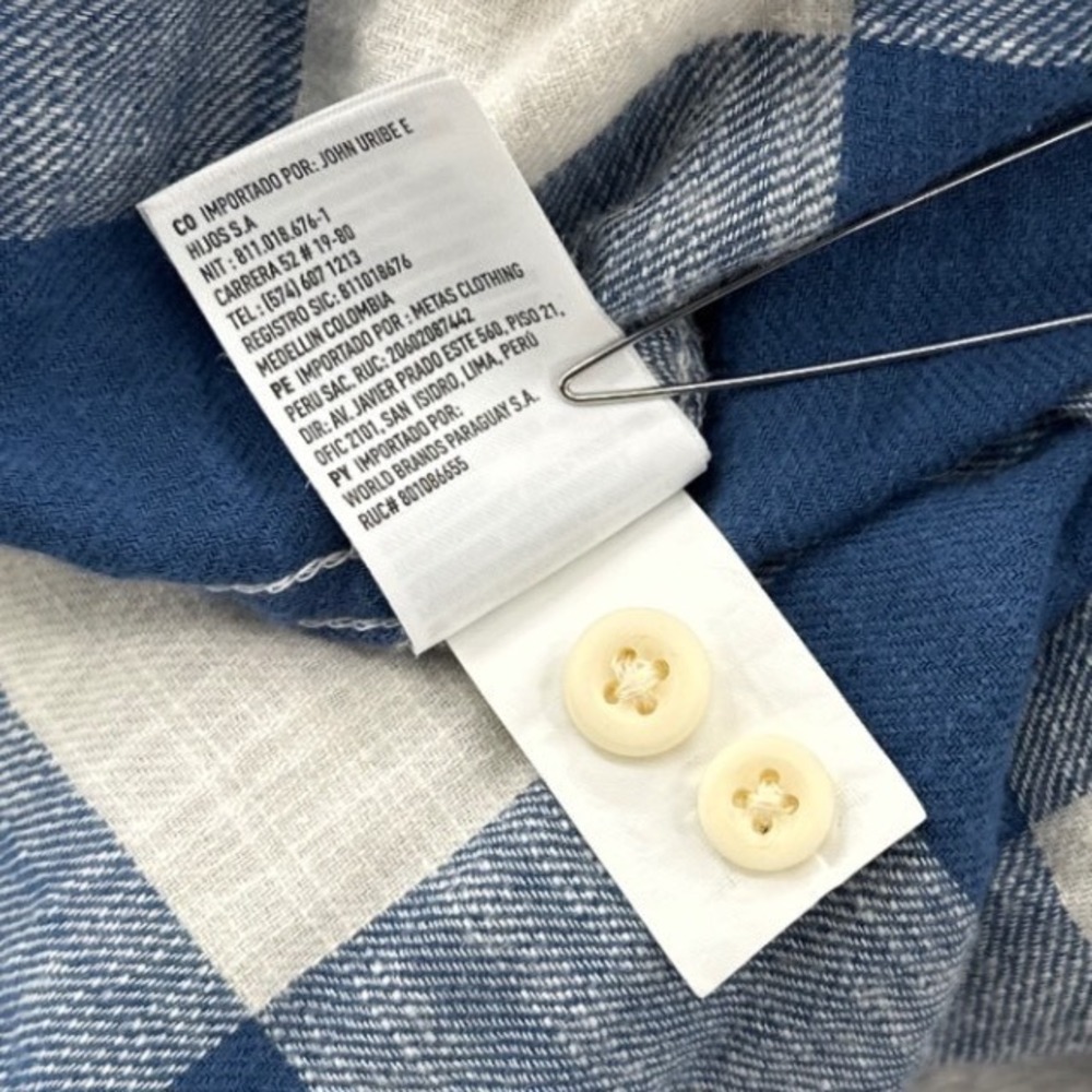 American Eagle Mens Hoodie Shirt Large Blue Plaid Super Soft Flannel Hooded - Picture 13 of 13